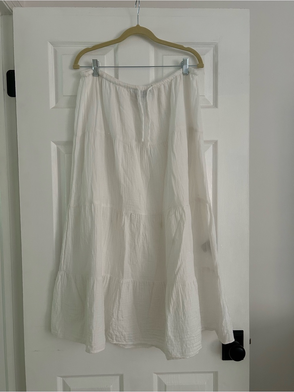 GAP Women's White Tiered Maxi Skirt